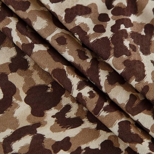 Вискоза 009-12330 песочно-коричневый принтованный