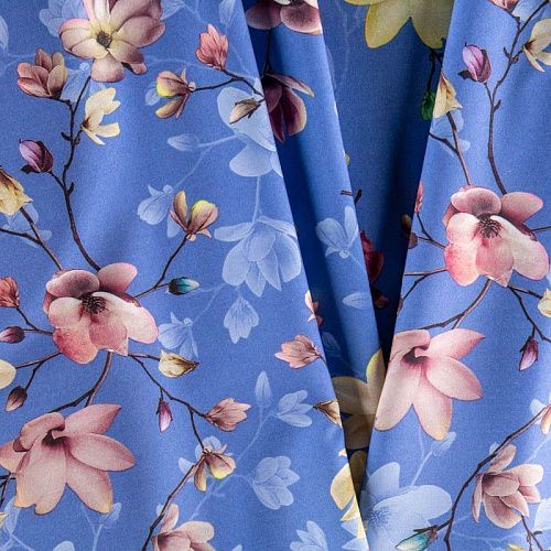 Вискоза "Лоренцо" К33-485 голубой принтованный