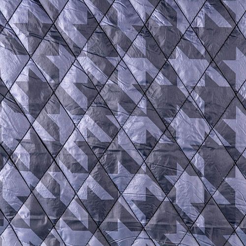 Ткань курточная 033-00349 пепельно-лавандовый принтованный