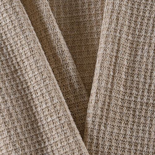 Трикотаж вязаный 056-11823 бежевый однотонный