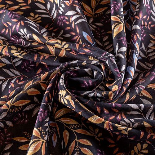 Батист 003-00894 черный принтованный