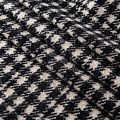 Ткань пальтовая 040-20248 молочно-черный клетка