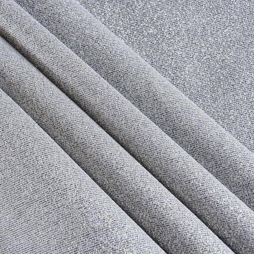 Джерси с люрексом 014-11916 серебристый однотонный