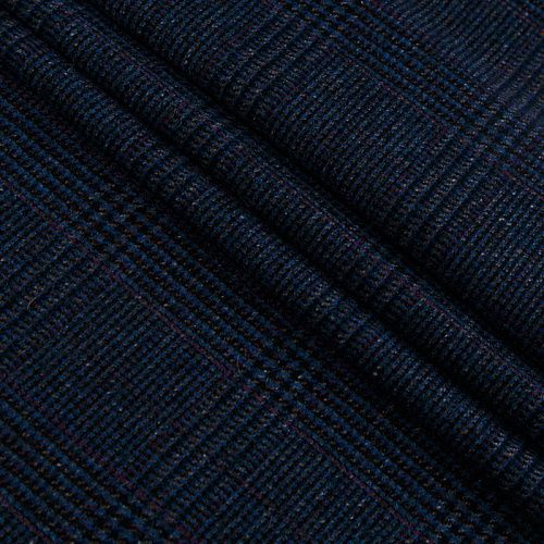 Ткань костюмная 025-14413 синий принтованный