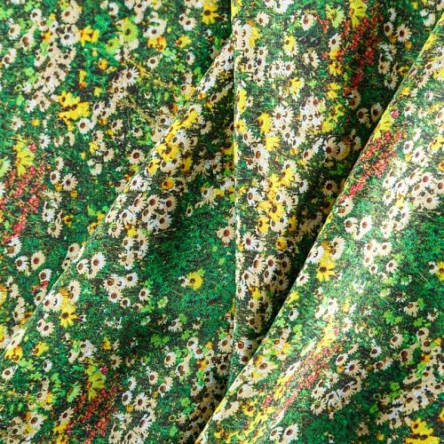 Вискоза 009-05885 зеленый принтованный