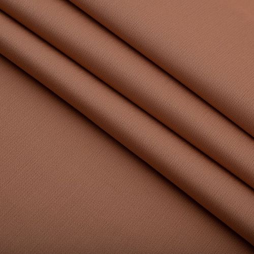 Креп двойной 026-16560 персиково-карамельный однотонный