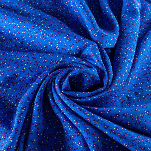 Вискоза 009-00957 васильковый принтованный