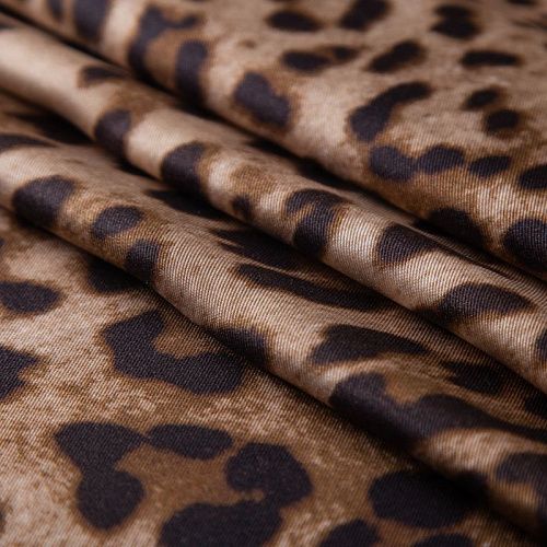 Твил-шелк натуральный 064-20007 бежевый принтованный