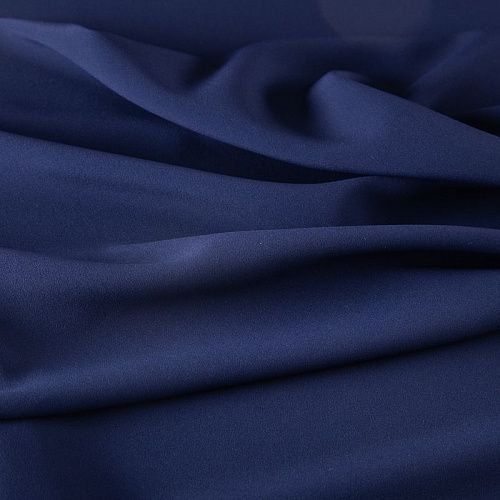 Креп вискозный 026-19790 темно-синий