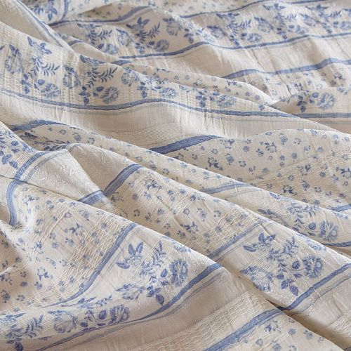 Батист с вышивкой Etro 003-16426 молочный принтованный