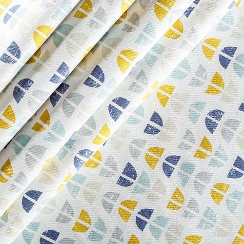 Ткань портьерная 19-02-04551 белый принтованный