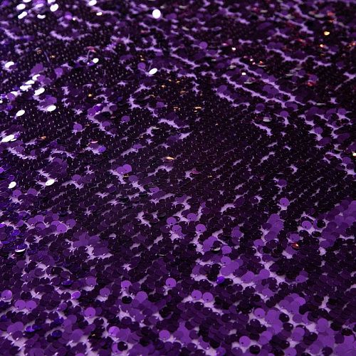 Пайетки на сетке 050-19873 пурпурный