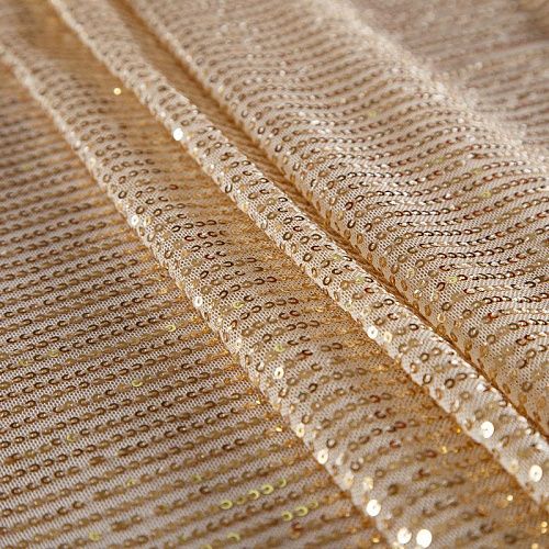 Пайетки на сетке 055-17905 светлое золото