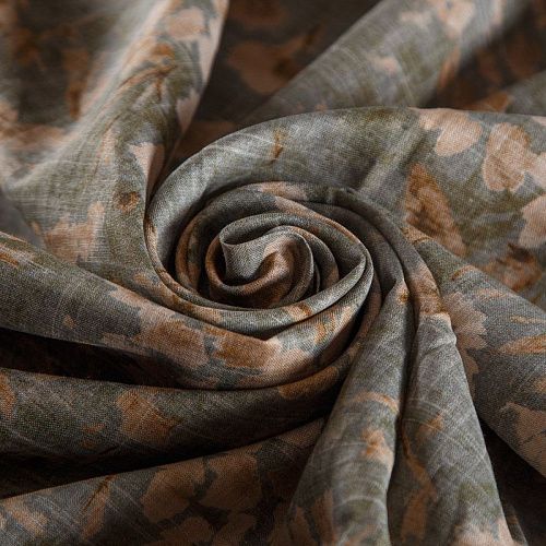 Хлопок 063-14630 серый хаки принтованный