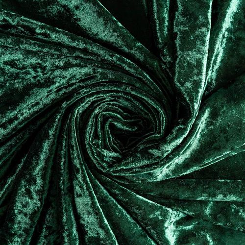 Бархат крэш К33-660 изумрудный однотонный