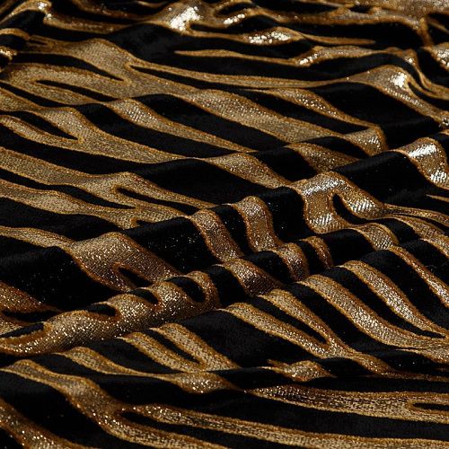 Бархат 002-19165 черный/золото