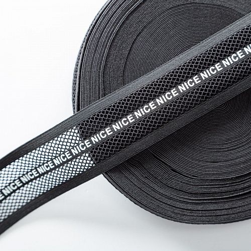 Резинка TBY декоративная 40 мм миандр ET20-104002 черный 