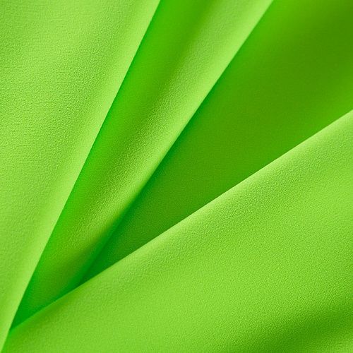 Креп стрейч Moschino дублированный 026-17123 неоновый салатовый