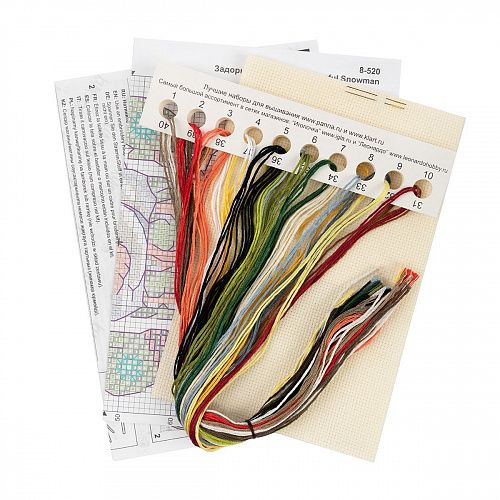 Набор для вышивания Klart 13х18 см 8-520 Задорный снеговик