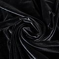 Бархат-лайкра К30-260 черный однотонный