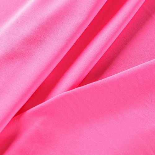 Крепдешин синтетический 029-07353 ярко-розовый однотонный