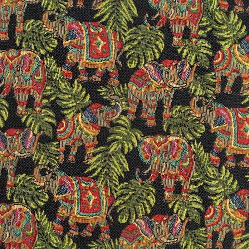 Гобелен гостиный Т472-02-03 черный слоны