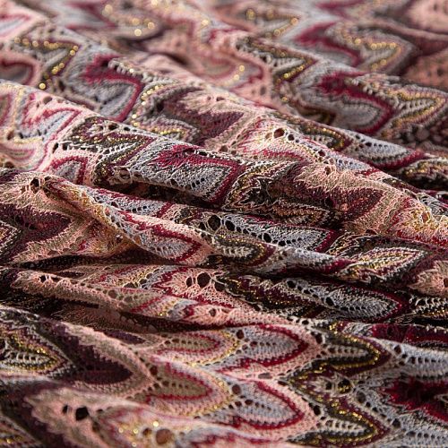 Трикотаж ажурный Missoni 056-20126 бордо мультиколор