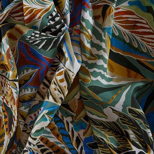 Штапель 069-16197 мятно-бирюзовый мультиколор