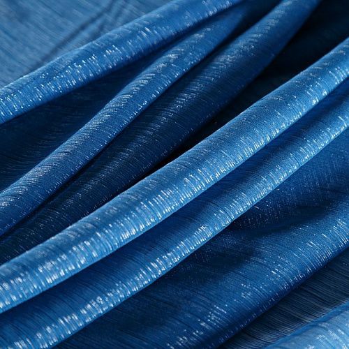 Шифон-жатка с люрексом 068-07218 петроль однотонный