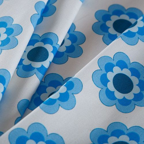 Сатин-коттон стрейч 063-16299 белый принтованный