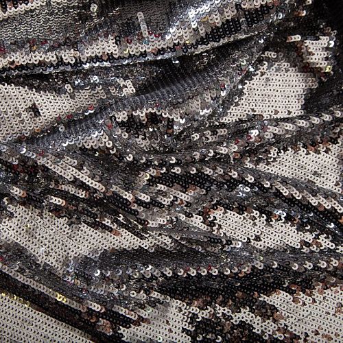 Пайетки на шифоне 055-16845 серебро