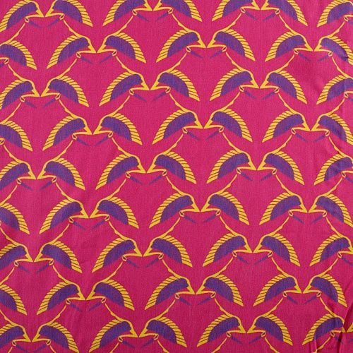 Шелк-вискоза 064-12350 ярко-розовый принтованный