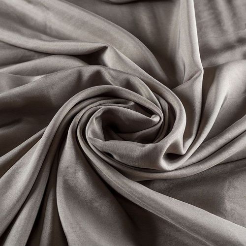 Шелк натуральный К15-1188 серый однотонный