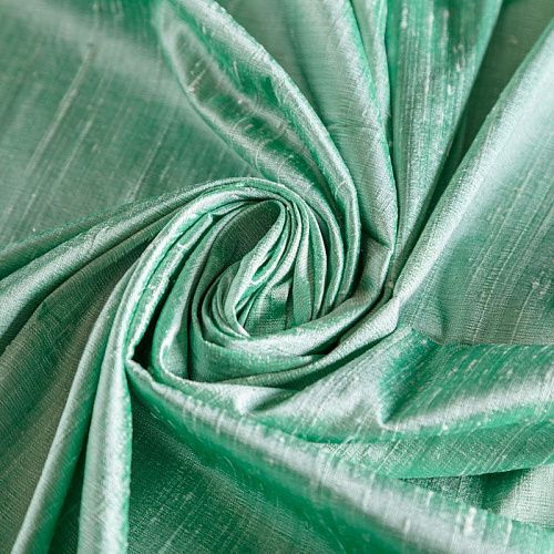 Дикий шелк 016-04901 мятно-зеленый однотонный