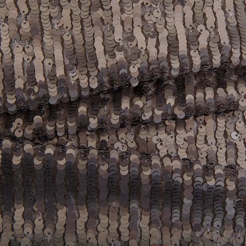 Пайетки на трикотаже F.Filippi 055-16420 зеленая бронза