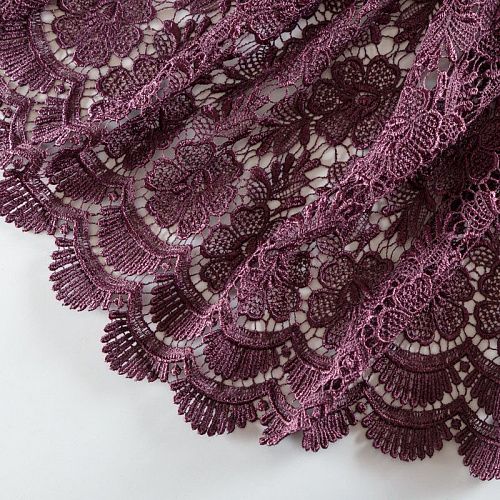 Гипюр-макраме К03-550 сливовый 