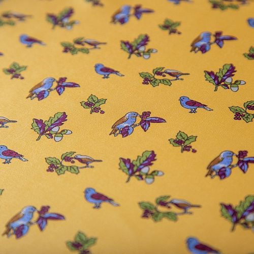 Твил-шелк натуральный купон (крой) 064-19896 желтый принтованный