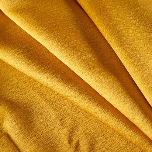 Креп-атлас 026-12419 золотой шафран однотонный