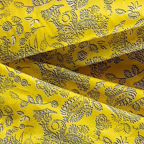 Батист 003-00870 желтый принтованный