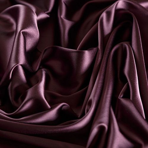 Сатин стрейч 001-07053 баклажановый однотонный