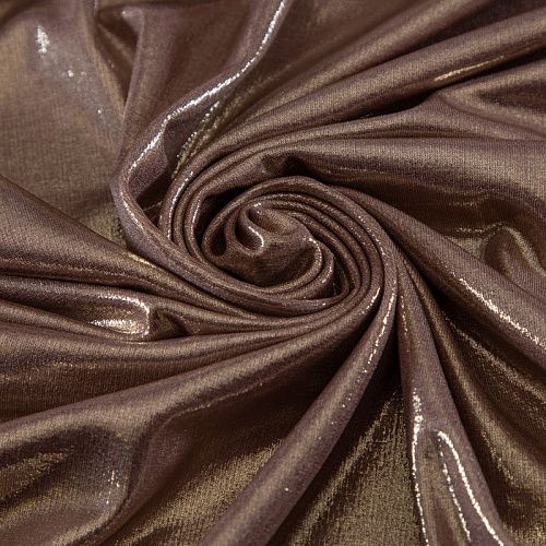 Трикотаж с напылением 056-19028 какао