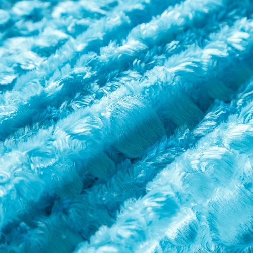 Мех искусственный 037-10151 лазурно-голубой однотонный